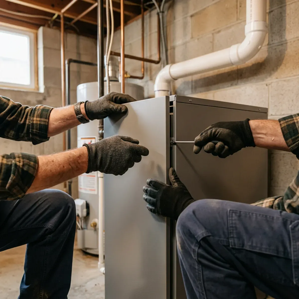 Condensing furnace venting