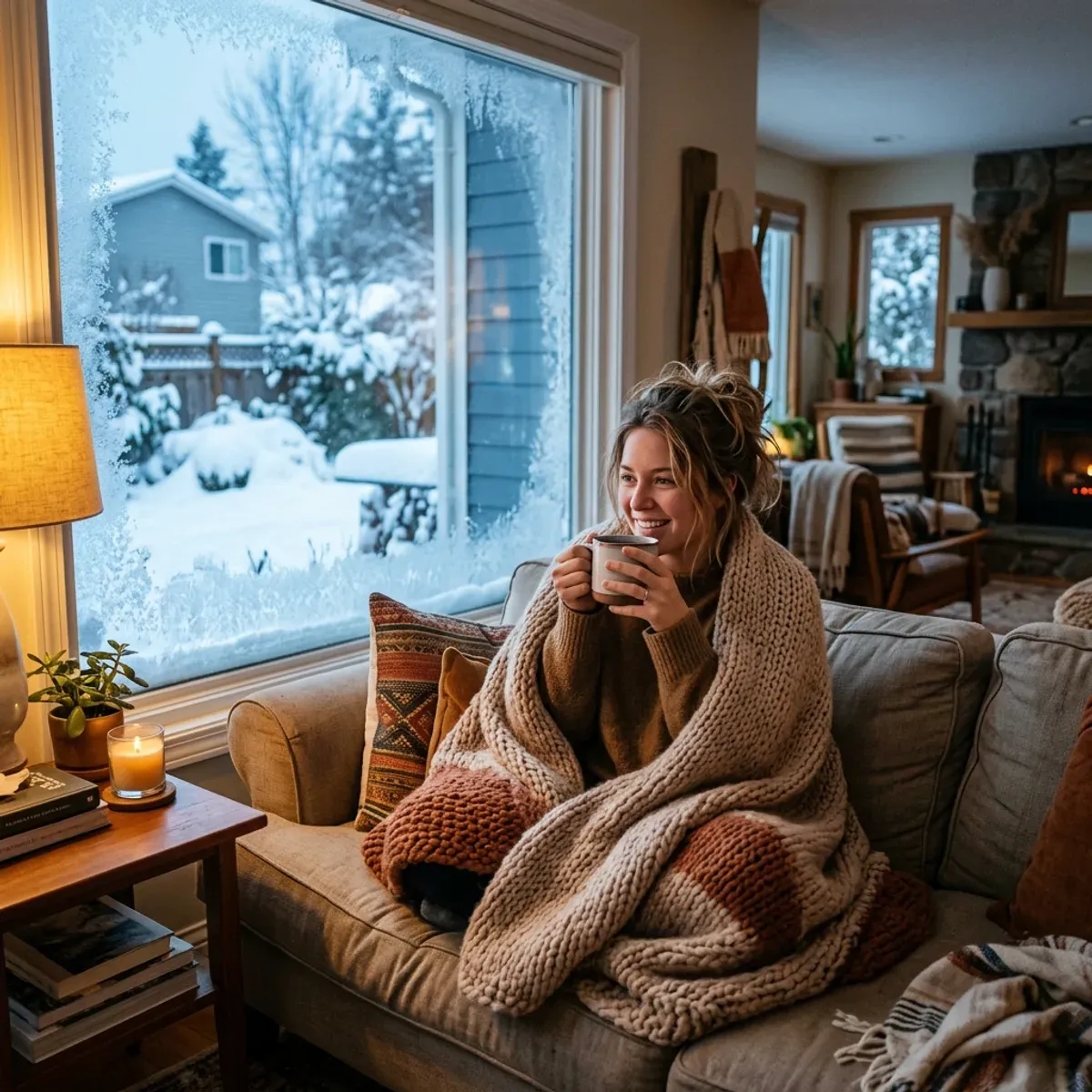 Cozy home winter warmth