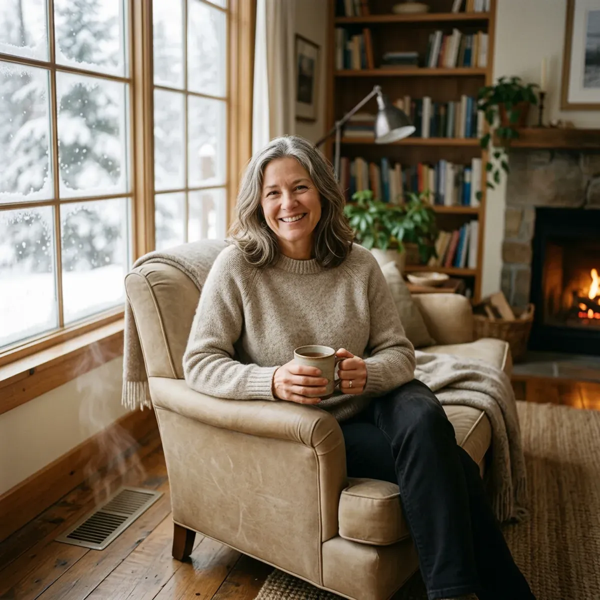 Homeowner warm living room